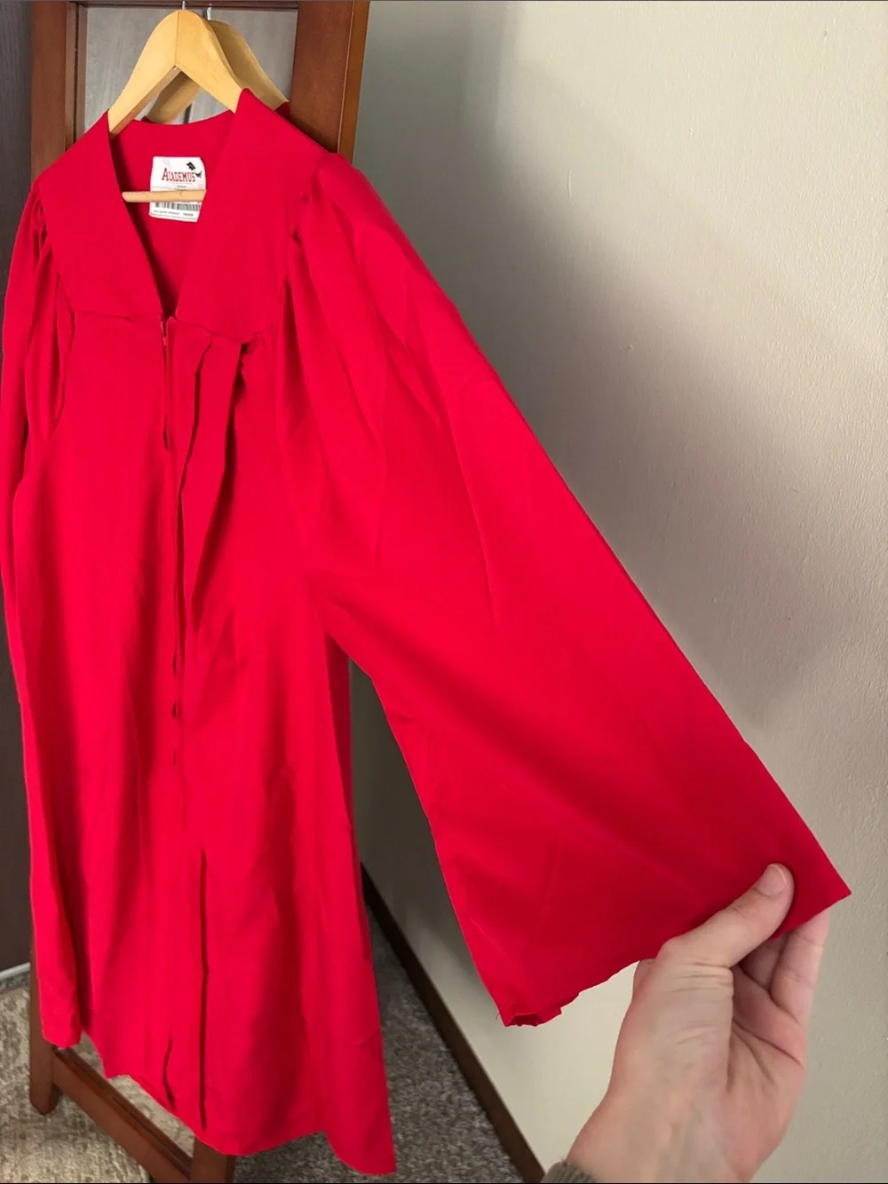 Red Graduation Gown - Picture 4 of 6